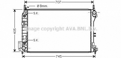 AVA QUALITY COOLING ola2341 -  Радиатор, охлаждение двигателя